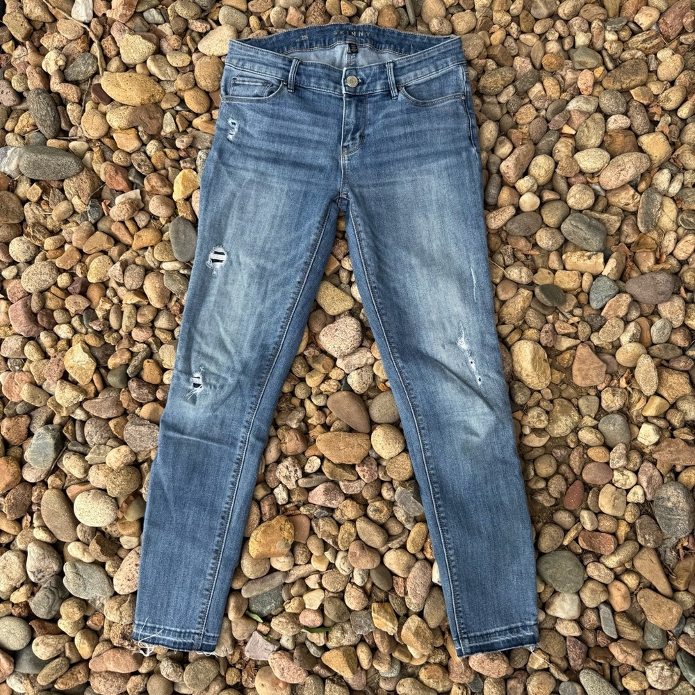 White House Black Market Blue Ankle Jeans